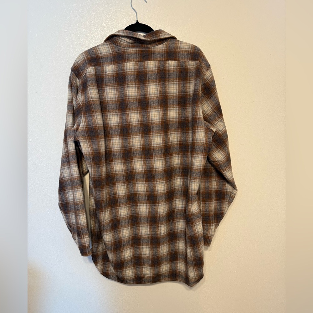 Pendleton Brown Plaid Wool Shirt - image 6